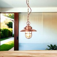 Au&szlig;enleuchte Echt-Messing Glas &Oslash; 23 cm IP54 in Kupfer