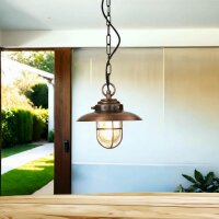 Außenlampe Messing massiv Glas rund Ø 23 cm...