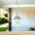 Außenlampe Messing massiv Glas rund D: 23 cm IP54 Grau