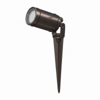 Außenleuchte Echt-Messing 27 cm Erdspieß IP64...