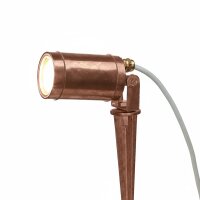 Außenlampe Messing massiv 27 cm Erdspieß IP64...