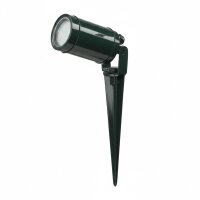 Stehlampe au&szlig;en Echt-Messing GU10 IP64 27 cm hoch Gr&uuml;n