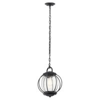 Lampe à suspendre POND noir rond verre vintage...