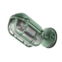 Außenlampe Wand Echt-Messing Glas H: 15,5 cm IP64 E27