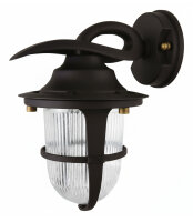 Außenleuchte Wand Glas Messing massiv E27 IP64 H:...