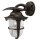 Au&szlig;enwandlampe Messing massiv Glas E27 IP64 H: 24 cm