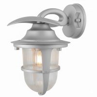 Au&szlig;enwandleuchte Echt-Messing Glas 24 cm hoch IP64...