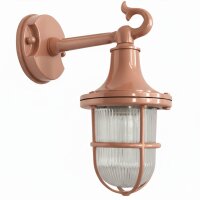 Au&szlig;enlampe Wand Messing Glas 25 cm hoch IP64 in Kupfer