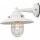 Au&szlig;enlampe Wand Messing massiv Glas B: 26 cm IP43 Wei&szlig;