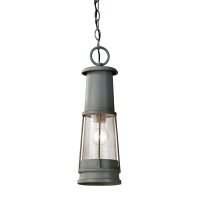 Lampe à suspendre grise aluminium verre IP44...