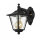 Wandlampe außen Messing 23 cm hoch IP43 Schwarz E27