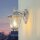 Außenlampe Wand Messing massiv E27 IP43 H: 23 cm Grau