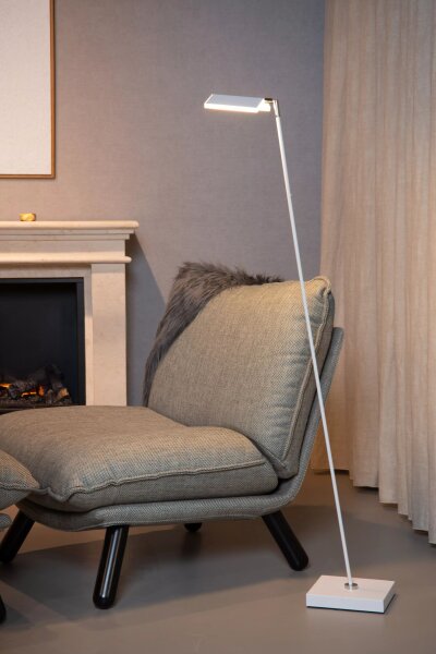 LED Stehlampe Weiß flexibel 2700-4000 K 134 cm dimmbar