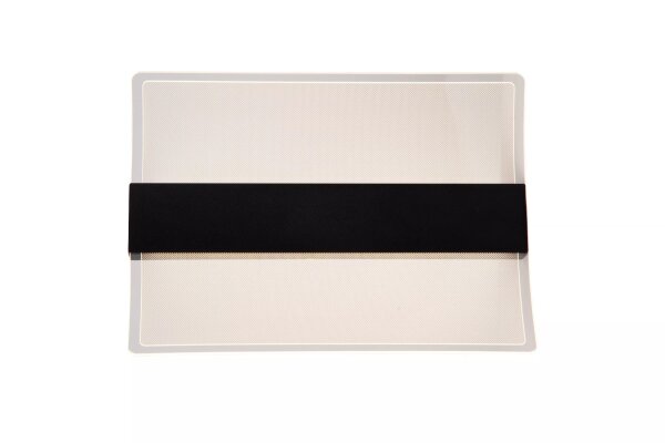 LED Wandleuchte Metall IP44 B:39 cm Schwarz 3000 K 12 W