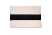 LED Wandleuchte Metall IP44 B:39 cm Schwarz 3000 K 12 W