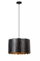 Elegante Hängelampe Metall Schwarz Gold E27...