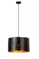 Elegante Hängelampe Metall Schwarz Gold E27...
