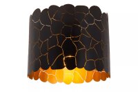Deckenleuchte Schwarz Gold Metall Ø25,5 cm E27 Modern