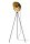 Tripod Stehlampe flexibel Schwarz Gold 148 cm klein E27