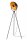Tripod Stehlampe flexibel Schwarz Gold 148 cm klein E27