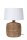 Tischlampe Seegras Stoff Natur Weiß 64 cm E27 blendarm