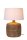 Tischlampe Seegras Stoff Natur Weiß 64 cm E27 blendarm