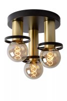 Deckenlampe Retro Metall Schwarz Gold E27 Ø30 cm rund