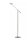 LED Stehlampe Metall 140 cm 3000 K flexibel in Chrom