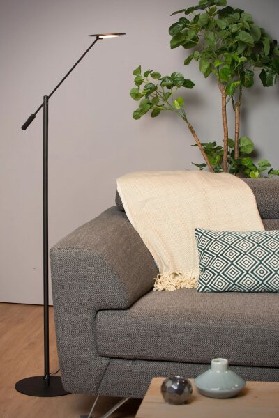 LED Stehlampe Metall 140 cm 3000 K 9 W flexibel Schwarz