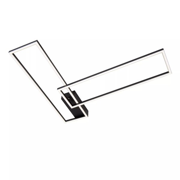 LED Deckenlampe Aluminium Schwarz 2700-4000 K flach