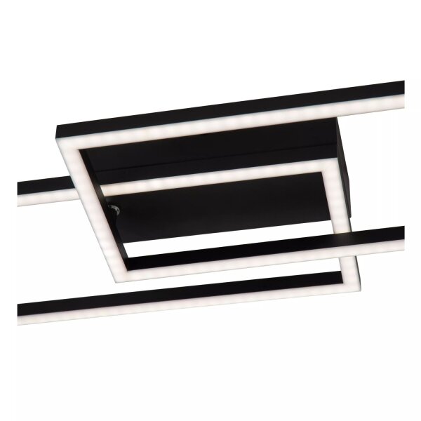LED Deckenlampe Aluminium Schwarz 2700-4000 K flach