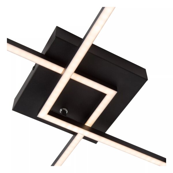 LED Deckenlampe Schwarz B:41 cm 23 W 2700-4000 K flach