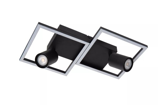 LED Deckenlampe Schwarz L:40 cm GU10 Strahler flexibel