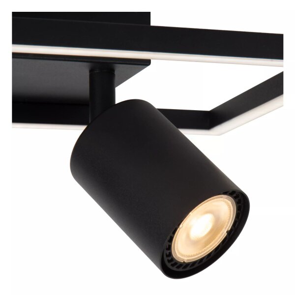 LED Deckenlampe Schwarz L:40 cm GU10 Strahler flexibel