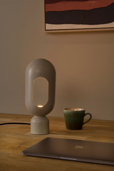 Dekorative Tischlampe Modern 30 cm klein E27 in Taupe