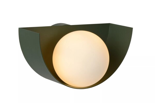 Wandlampe Glaskugel Metall Grün Weiß G9 wohnlich