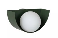 Wandlampe Glaskugel Metall Grün Weiß G9 wohnlich