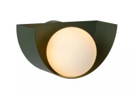 Wandlampe Glaskugel Metall Grün Weiß G9 wohnlich