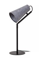 Tischlampe Filz Metall Modern Schwarz Grau E14 51,5 cm