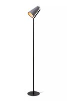 Stehlampe Filz Metall Modern Grau Schwarz E14 152 cm