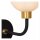 Wandleuchte Glas Schwarz Gold Weiß IP44 G9 blendarm