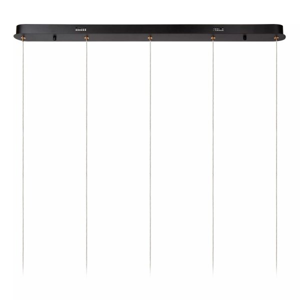 LED Hängelampe Aluminium Glas Schwarz Weiß Gold 2700 K