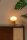 Tischlampe Holz Glas 38 cm klein E14 bis 40 W natürlich