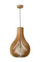 Pendelleuchte Holz Natur Ø38 cm rund E27...