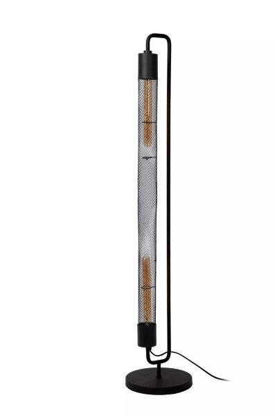 Schwarze Stehleuchte E27 Metall 130 cm stimmungsvoll