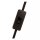 Tischlampe Glas Stoff Schwarz 36,5 cm E27 flexibel