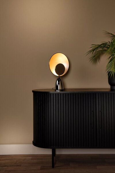 LED Tischlampe Stahl in Chrom 40 cm 2100 K indirekt