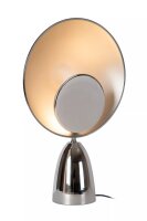 LED Tischlampe Stahl in Chrom 40 cm 2100 K indirekt