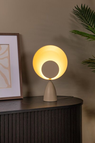 LED Tischlampe Stahl Taupe 40 cm 2100 K indirekt
