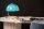 Tischleuchte Metall Glas Chrom Blau 25 cm E27 blendarm